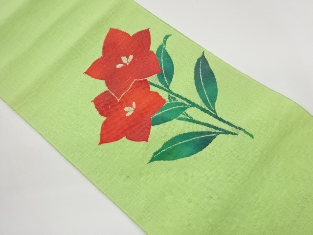 JAPANESE KIMONO / NAGOYA OBI / TSUMUGI / PAPER CLOTH / WOVEN KIKYO